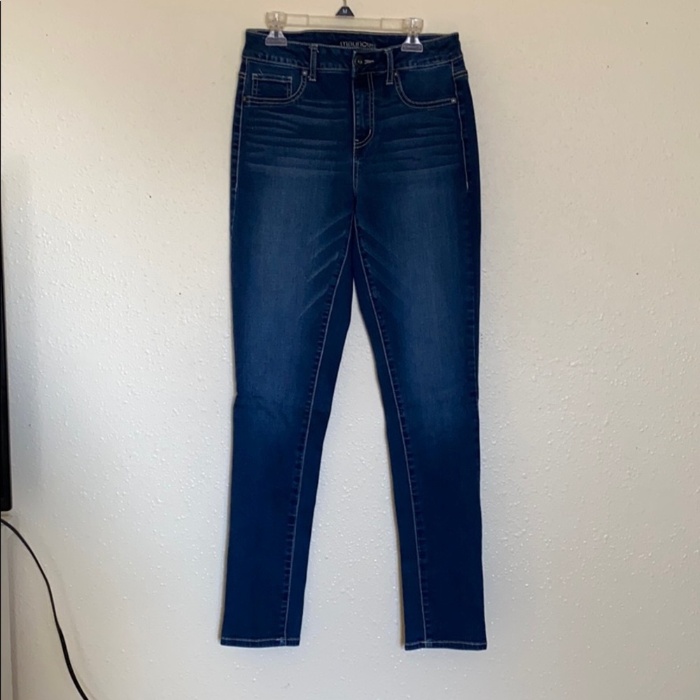 High rise skinny jeans